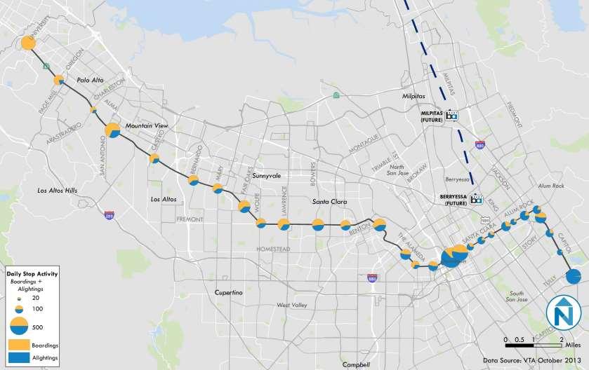 BART TRANSIT INTEGRATION PLAN DRAFT EXISTING CONDITIONS REPORT VTA Figure 4-35 Average Weekday