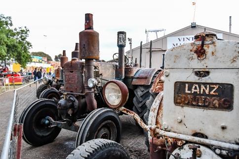 The display of tractors, stationary engines, equipment and tools demonstrate the methods of early agriculture from Geelong and surrounding districts.