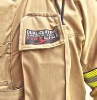 n Rugged, tear resistant, Pioneer reinforced elbows and cuffs. n High visibility triple-trim with color options.* n Optional embroidered Nomex flag and fire department shield patches.