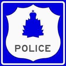 The desired route to each hospital is to be determined in consultation with the community officials. A4.6.2.3 Police Signs Two sign patterns exist for police in Alberta.