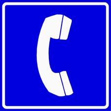 4 Telephone Signs With increased use of cellular phones, public telephones are becoming less used. However, specific locations exist where telephones are available specifically for emergency use.