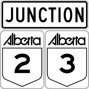 Examples of these signs are shown in Figure 4.16. If two different highways join the route, the Junction Route Marker Assembly shown in Figure 4.18 shall be used.