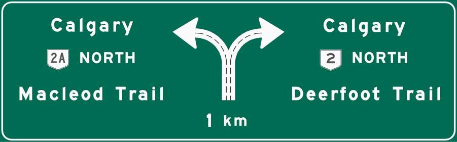 10 EXIT ONLY Directional Sign for Dual Lane Exit EXIT ONLY Panels are to be placed on the bottom of exit direction or advanced guide signs with arrows centered above the lane or lanes that are being