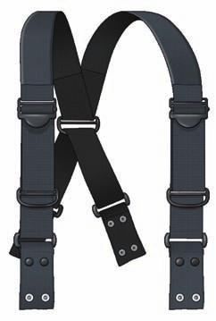 Any of the compatible pants as listed at left may be modified to accept this type of suspender.