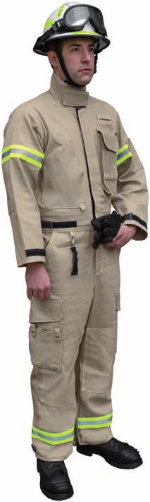 slant-top semi-bellows pockets with flaps 9 radio pocket with mic tab and utility strap 15 padded elbows and forearms on non-nfpa style FR Indura cotton lined sleeves on non-nfpa style