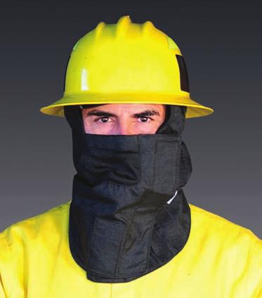 , utilizes a hook and loop closure at the back of the neck and has Scotchlite silver reflective trim for high visibility.