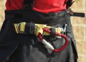 manufacturer s Class II harness or escape belt. The Personal Rescue System integrates all escape components and stows them in a cargo pocket on the leg of turnout pants.