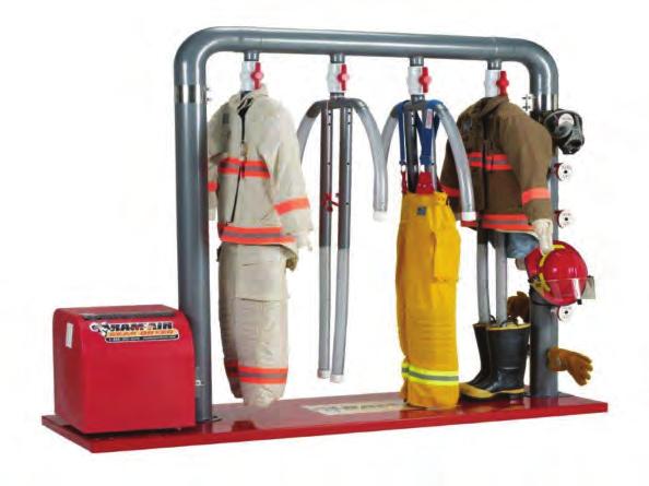 RAM AIR GEAR DRYER 4-MU & 6-MU 4 & 6 - Place Bunker Gear Dryers 4-MU Specifications Powder Coated Paint with 12 gauge steel Steel stickmen with powder coat paint for hanging fire fighter personal
