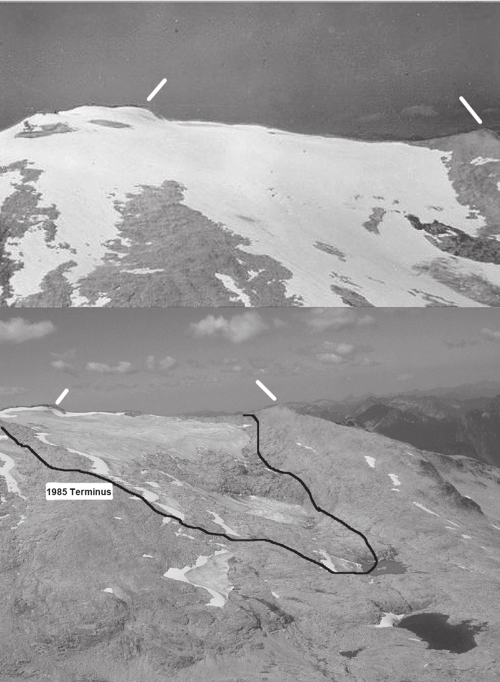 summer melt season. If the upper reaches of the glacier, where the accumulation zone is located, the glacier is thinning significantly, then it is no longer consistently an accumulation zone.