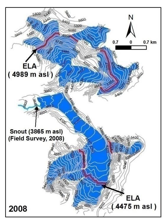 6 km2 (18%) Tipra Glacier-