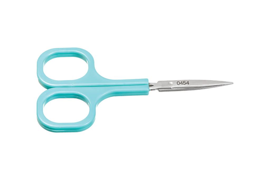 Scissors 0440 Dressing Scissors, Curved, Rounded 0.7mm Rounded Tips, 24mm Curved Blades, 00mm Long. Plastic Handle 044 Dressing Scissors, Curved, Pointed 0.