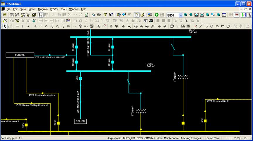 Figure 5 - Example PSS ODMS Substation Diagram Upon completing these steps, PSS ODMS is now ready for production deployment.