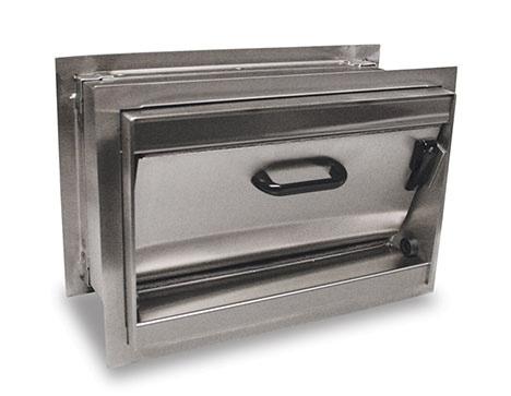 Pass Hopper IPH-200 Height 10.125" Width 16" Depth 7.75" Weight 47 lbs Cut, formed and welded stainless steel assembled to fit countertop, window or wall openings.