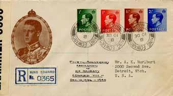 Edward VIII covers marking the second (1938), fourth (1940), fifth (1941) and sixth