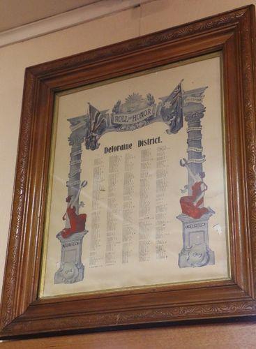 Richardson is remembered on the Deloraine District Roll of Honour located in the Deloraine Ex-Services Club and