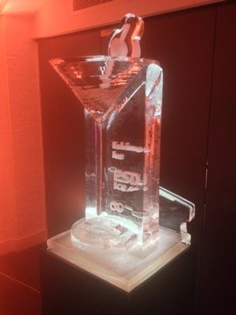 James Bond Museum This large martini glass made of ice was created for a James Bond Museum in London,