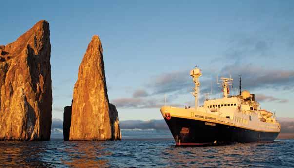 National Geographic Endeavour Capacity: 96 guests in 56 outside cabins. REGISTRY: Ecuador Overall length: 295 feet.