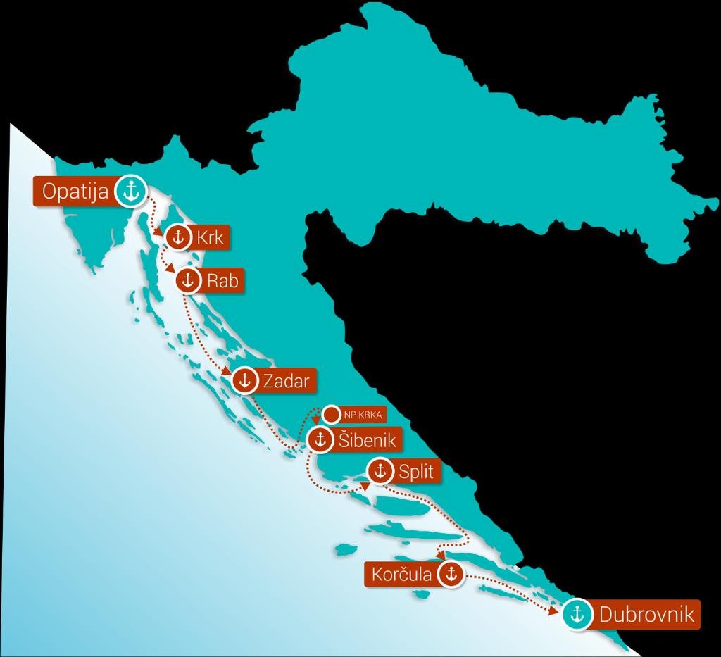 Experience it all cruising along the spectacular Croatian coastline and islands on new and