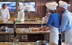 57 The Culinary Center the only hands-on cooking school at sea Award-winning Canyon Ranch SpaClub and fitness center Enrichment programs, including guest lectures and the Artist Loft, featuring
