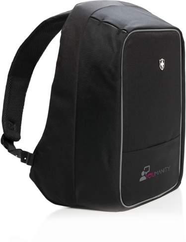 Easily switch from backpack to briefcase or shoulderbag carrying.