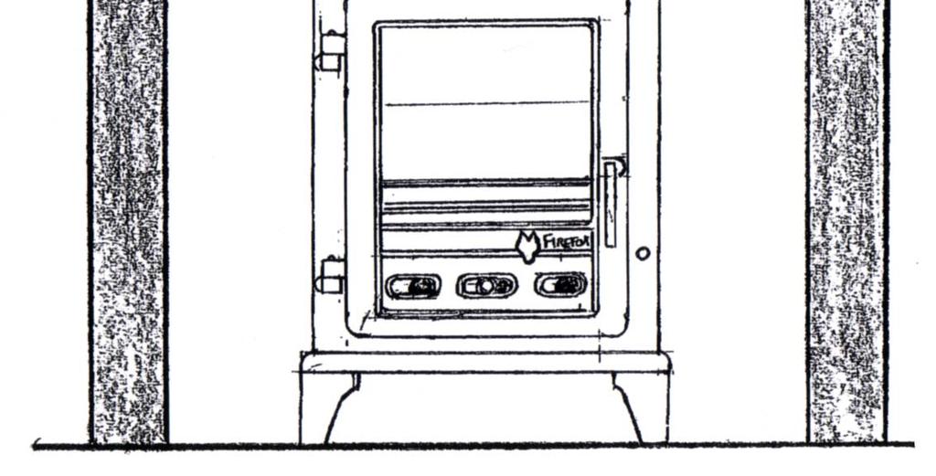 Air is bled into the stove from the rear panel via an air duct over the rear brick. Its function is to ignite unburned gasses and assist clean burning.