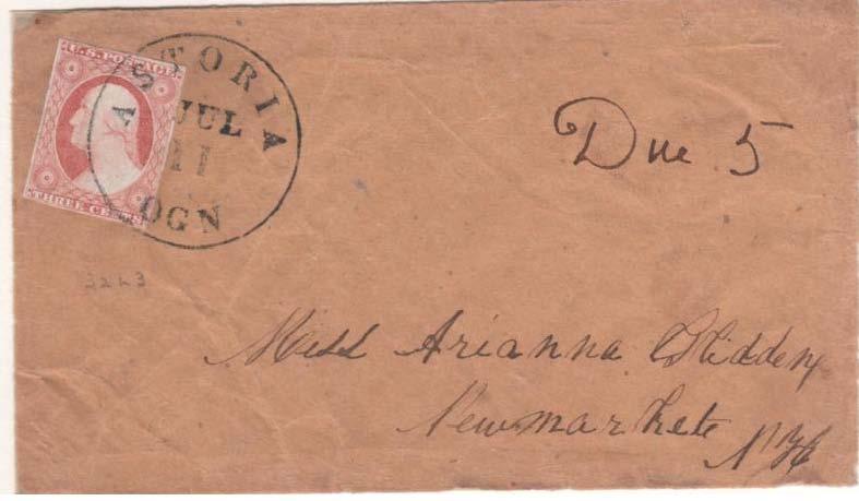 Miner's Envelope "WRITING HOME" published by J.M. Hutchings, San Francisco Steamship via San Francisco