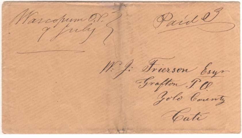 OREGON TERRITORY WASCOPUM (Wasco) DALLES UNTIL 3 SEPTEMBER 1853 9 July