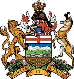 (adopted May 30, 1907 by Royal Warrant) Coat of Arms The Crest has a Royal Crown on top of a beaver sitting on a helm (helmet), with a silver and red wreath.