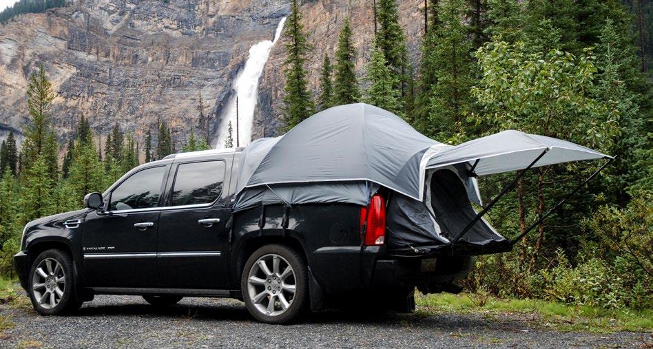 Avalanche Truck Tent MODEL 99949 IT'S BETTER IN THE MOUNTAINS WITHOUT RAINFLY The Sportz Avalanche Truck Tent assembles in the back of your open-bed Chevrolet Avalanche or Cadillac