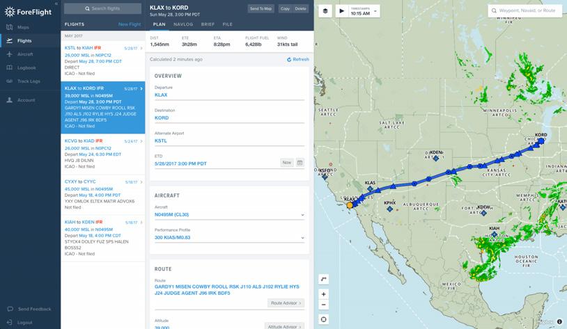 Flights on the Web In addition to setting up and editing aircraft, ForeFlight on the web allows you to plan flights using the same Performance Performance features that are accessible in the mobile