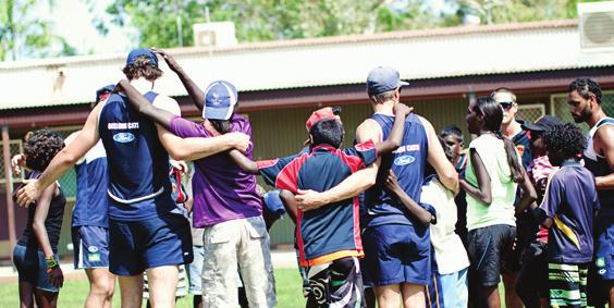 Photo: 2012 Gove / Groote Eylandt trip OPPORTUNITIES An AFL Club is often in a unique position to make things happen in the community.