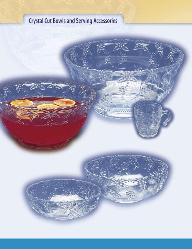 MPI 1896 12qt. Crystal Cut Large Punch Bowl MPI 1876 6qt. Crystal Cut Punch Cup with Handle MPI 1886 8qt.