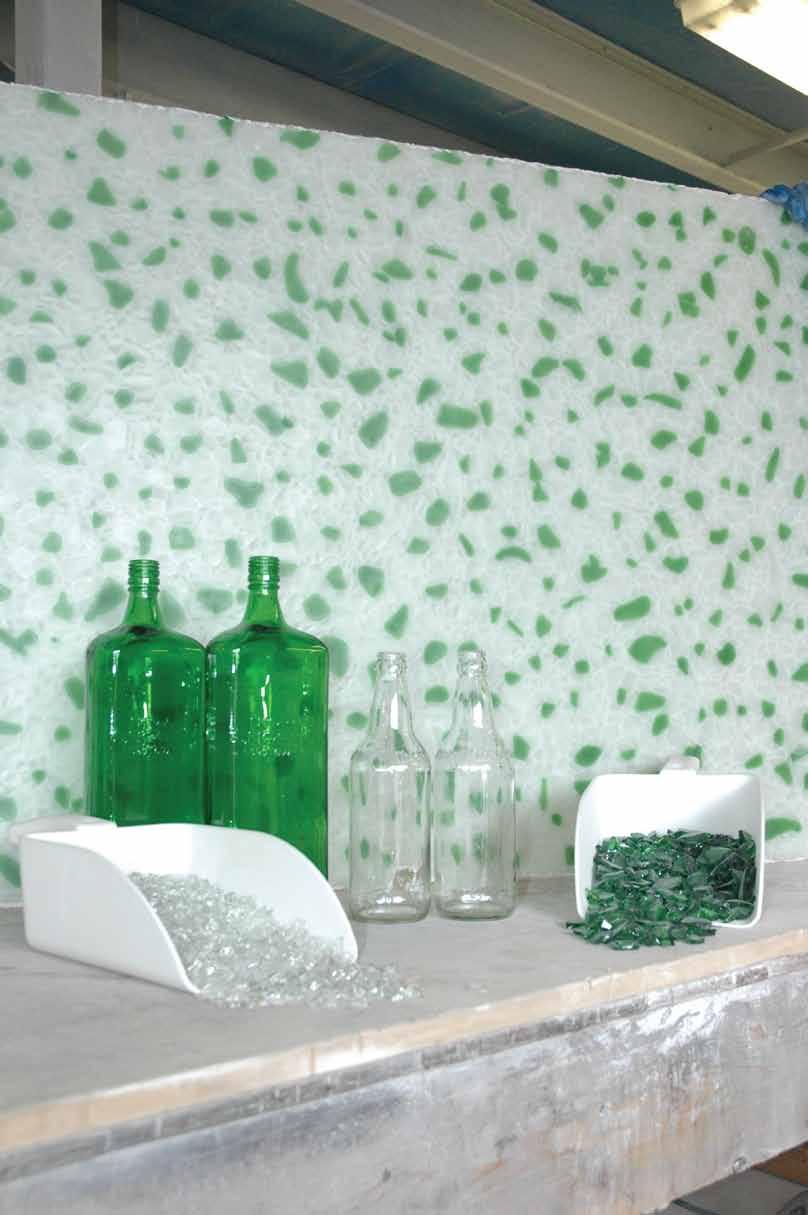 100% Recycled Glass Tiles & Slabs