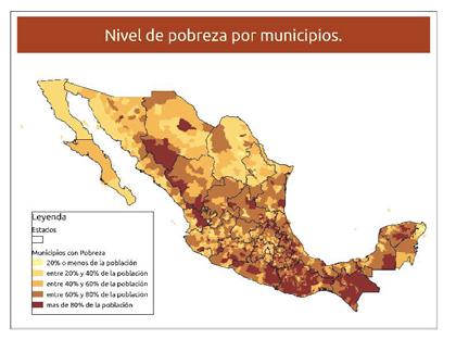 8 Map 6. Percentage of people living in poverty. Taking into account that citizen participation in 2006 was 58.55% and 63.