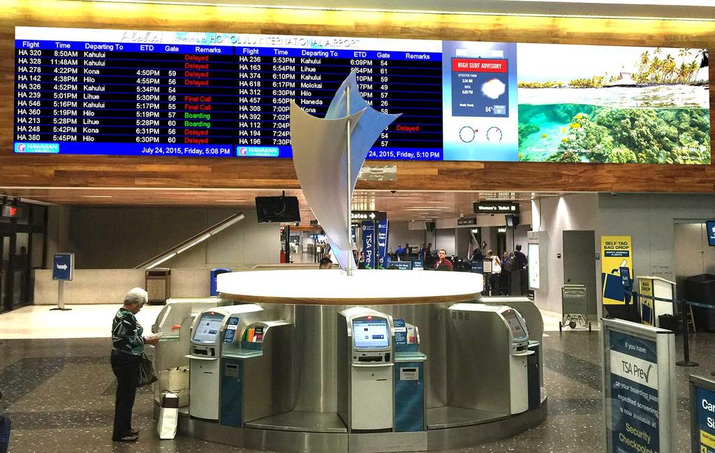 Flight Information Display (FIDS) Replacement Honolulu International Airport Public Benefit: Large, easy to read,