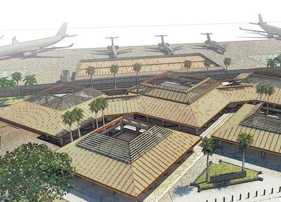 International Arrivals Building (IAB) Kona International Airport After Public Benefit: New permanent IAB structure integrated into existing