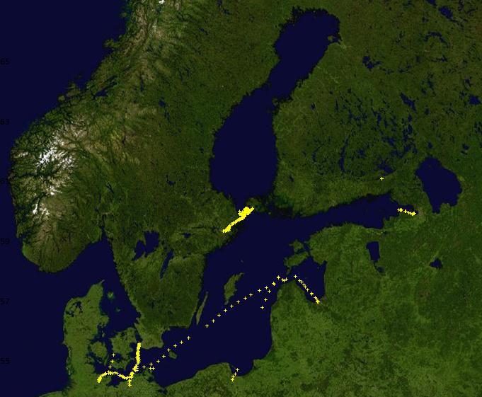 Baltic Sea Cruise vessels April 2012 PortName Apr Number of vessels in