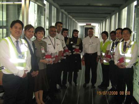 Alhariri, Airport Service Manager Airways and gave our souvenirs to cockpit crews, cabin crews and local staffs of Qatar Airways showing great pleasure and honor that Qatar Airways chose BFS as the