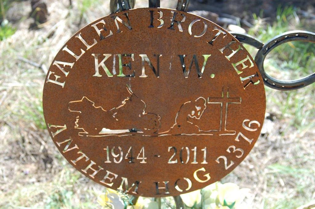 We rode on our annual trek to the Ken W Memorial on highway 260 by Forest Lakes to show our