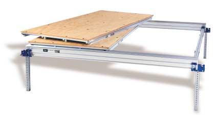 time-consuming nuts and bolts typical of other flooring systems Self-storing diagonal bracing remains attached to beams and provides lateral stability for