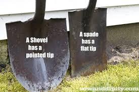 ITEM NUMBER 33 SPADE This garden spade specializes in digging and removing earth It is suited for garden trench work and transplanting shrubs as