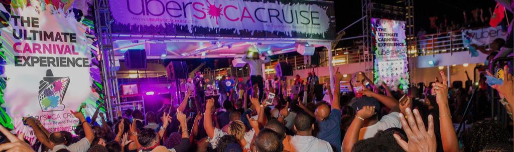 TITLE SPONSOR $100,000+ (1 AVAILABLE) Ubersoca Cruise offers brands an opportunity to engage and interact with their target markets in a unique and intimate setting.