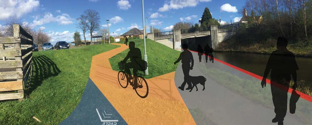 Alternative Routes (AR) Alternative routes are paths giving the cyclist an attractive alternative route leading off the towpath and along partly existing parallel paths, and avoiding in most