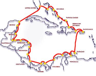 The Puerto Rico undersea fiber-optic cable of the American Region Caribbean Optical-ring