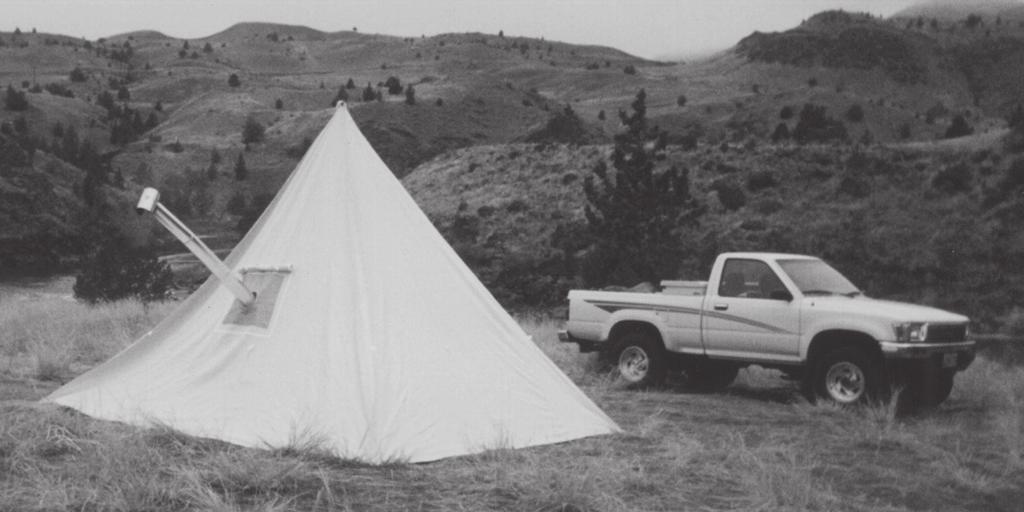 MINER STYLE Once popular with the Klondikers and 49ers, it is now a favorite with river runners and outfitters. The easiest of all our tents to put up.