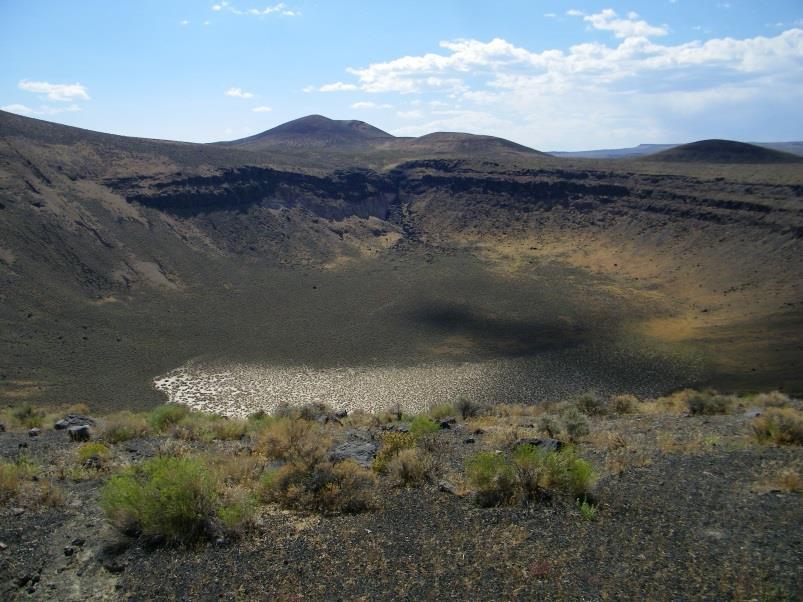 Lunar Crater was formed by several volcanic explosions and is about 400 acres in size.