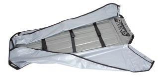 (Black) An easily conveyable patient transport device used for mass casualty incidents.