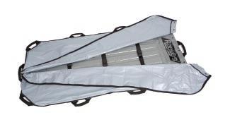 RSS0012 (Gray) An easily conveyable patient transport device with cover that zips to form a