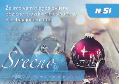 NAS CASOPIS 444/19. 12.2016 C M Y K 28 Občina Borovnica 28 Prihaja čas praznikov, čas veselja, radosti in pričakovanj.