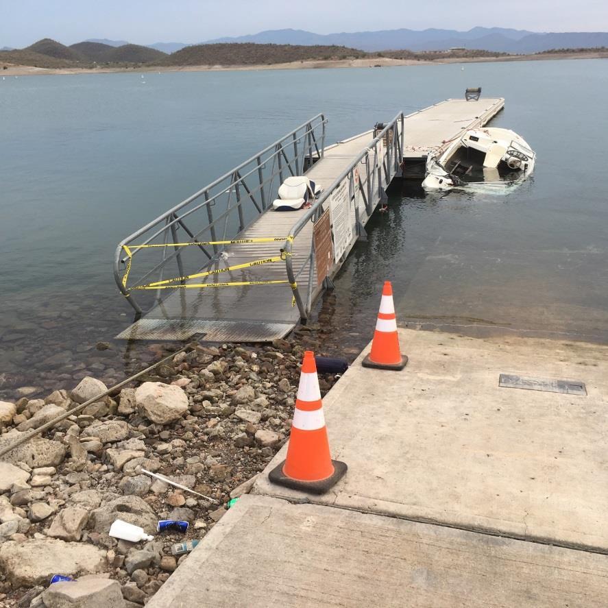 Discovery Center Pipeline Canyon floating bridge repaired by trades and trails crews Agua Fria